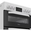 Hotpoint HTG6GDCW Twin Cavity Glass Lid Gas Cooker White