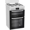 Hotpoint HTG6GDCW Twin Cavity Glass Lid Gas Cooker White