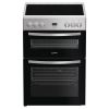 Indesit IDE6VDCS1 Freestanding 60cm Hydrolytic Double Oven Cooker with Ceramic Hob in Silver A Rated