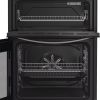 Indesit IDE6VDCS1 Freestanding 60cm Hydrolytic Double Oven Cooker with Ceramic Hob in Silver A Rated