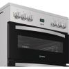 Indesit IDE6VDCS1 Freestanding 60cm Hydrolytic Double Oven Cooker with Ceramic Hob in Silver A Rated