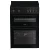 Indesit IDE6VMB Freestanding 60cm Hydrolytic Double Oven Cooker with Ceramic Hob in Black A Rated