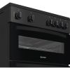 Indesit IDE6VMB Freestanding 60cm Hydrolytic Double Oven Cooker with Ceramic Hob in Black A Rated