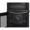 Indesit IDE6VMB Freestanding 60cm Hydrolytic Double Oven Cooker with Ceramic Hob in Black A Rated