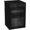 Indesit IDE6VMB Freestanding 60cm Hydrolytic Double Oven Cooker with Ceramic Hob in Black A Rated