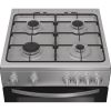 Indesit IDG6GS Freestanding 60cm Gas Double Oven Cooker in Silver A+ Rated