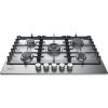 Hotpoint PPH75GDFIXUK 75CM Flame Control Gas on Metal Hob - Stainless Steel - Cast Iron Supports