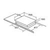 CDA HVG731MB 70cm Five Zone Gas On Glass Hob, Black