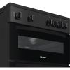 Indesit ITE6VMB Freestanding 60cm Steam&Clean Twin Cavity Cooker with Ceramic Hob in Black A Rated
