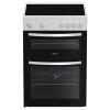 Indesit ITE6VMW 60cm Steam&Clean Twin Cavity Cooker with Ceramic Hob in White A Rated