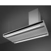Smeg KLTI12L4X 120cm Island Cooker Hood, Stainless Steel and Black Glass A Rated