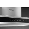 Smeg KLTI12L4X 120cm Island Cooker Hood, Stainless Steel and Black Glass A Rated