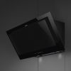 Smeg KV194B3 Linea Angled Chimney Cooker Hood, Black A+ Rated
