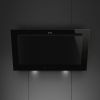 Smeg KV194B3 Linea Angled Chimney Cooker Hood, Black A+ Rated