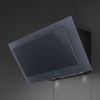 Smeg KV194G 90cm Linea Angled Chimney Cooker Hood, Neptune Grey A+ Rated