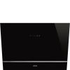 Smeg KV28N 80cm Universal Angled Chimney Cooker Hood, Black A Rated