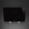 Smeg KV394N 90cm Universal Angled Chimney Cooker Hood, Black - Glass A Rated