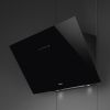 Smeg KV394N 90cm Universal Angled Chimney Cooker Hood, Black - Glass A Rated