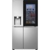 LG GSXE90BSDD 628L InstaView™ Side-By-Side American Style Fridge Freezer, Brushed Steel