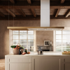 Elica BIO-ISLAND 120cm Wide Island Hood - White/Oak - A++ Rated