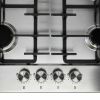 Hotpoint PPH60GDFIXUK 60CM Flame Control Gas on Metal Hob - Stainless Steel - Cast Iron Supports
