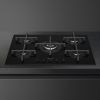 Smeg PV275B 72 cm Cucina 5 Gas Burner Gas On Glass Hob - Black