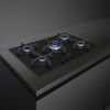 Smeg PV275B 72 cm Cucina 5 Gas Burner Gas On Glass Hob - Black