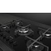 Smeg PV275B 72 cm Cucina 5 Gas Burner Gas On Glass Hob - Black