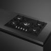 Smeg PV375N 72cm 5 Burner Gas on Glass Hob, Black