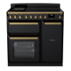Rangemaster ESDL90EIPGBL/AB1 90cm Induction Range Cooker –Black Gloss / Antique Brass - A Rated