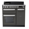 Rangemaster ESDL90EIPSLT/CM1 90cm Wide Induction Range Cooker - Slate /Chrome - A Rated