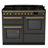 Rangemaster ESDLO110DFPGBL/AB1 110cm Dual Fuel Range Cooker OC Gloss Black /Antique Brass A-Rated