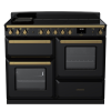 Rangemaster ESDLO110EIPGBL/AB1 110cm Induction Range Cooker OC –Black Gloss / Antique Brass - A Rated