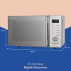 Russell Hobbs RHM2348S 23 Litres 800W Solo Microwave - Silver