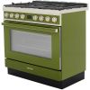 Smeg CPF9GPOG 90cm Portofino Dual Fuel Range Cooker Olive Green