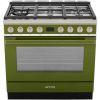 Smeg CPF9GPOG 90cm Portofino Dual Fuel Range Cooker Olive Green