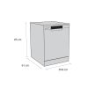 Schonhaus DWSF0115FSBG Full Size Freestanding Dishwasher - Graphite - B Rated