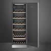 Smeg SCV115GS 60cm Freestanding Tall Classic Wine Cooler with Left Hand Hinge Stainless Steel and Glass