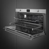Smeg SFPR9301TX 90cm Wide, Reduced Height Classic Pyrolytic Oven Stainless Steel