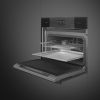 Smeg SO4102S3B3 Linea 45 Compact Steam100 Oven, Black A+ Rated