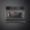 Smeg SO4102S3B3 Linea 45 Compact Steam100 Oven, Black A+ Rated