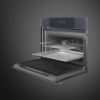 Smeg SO4102S3G Linea 45 Compact Steam100 Oven, Neptune Grey A++ Rated