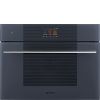 Smeg SO4104M2PG Linea 45cm Compact Built-In Oven & Speedwave Microwave, Neptune Grey