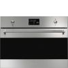 Smeg SO4302M1X Classic 45cm Compact Built-In Oven & Micro combi Microwave, Stainless steel
