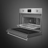 Smeg SO4302M1X Classic 45cm Compact Built-In Oven & Micro combi Microwave, Stainless steel