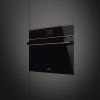 Smeg SO4604M2PNR Dolce Stil Novo 45cm Compact Built-In Combi Oven & Speedwave Microwave, Black - Copper Trim with Vapor Clean