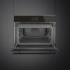 Smeg SO4604M2PNR Dolce Stil Novo 45cm Compact Built-In Combi Oven & Speedwave Microwave, Black - Copper Trim with Vapor Clean