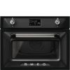 Smeg SO4902M1N Victoria 45cm Compact Built-In Oven & Micro combi Microwave with Vapor Cleaning, Black