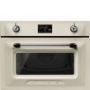 Smeg SO4902M1P Victoria 45cm Compact Built-In Oven & Micro combi Microwave with Vapor Cleaning, Cream