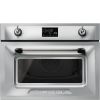 Smeg SO4902M1X Victoria 45cm Compact Built-In Oven & Micro combi Microwave with Vapor Cleaning, Stainless steel